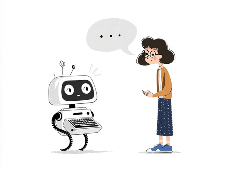 Illustration of a learner talking on Smalltalks